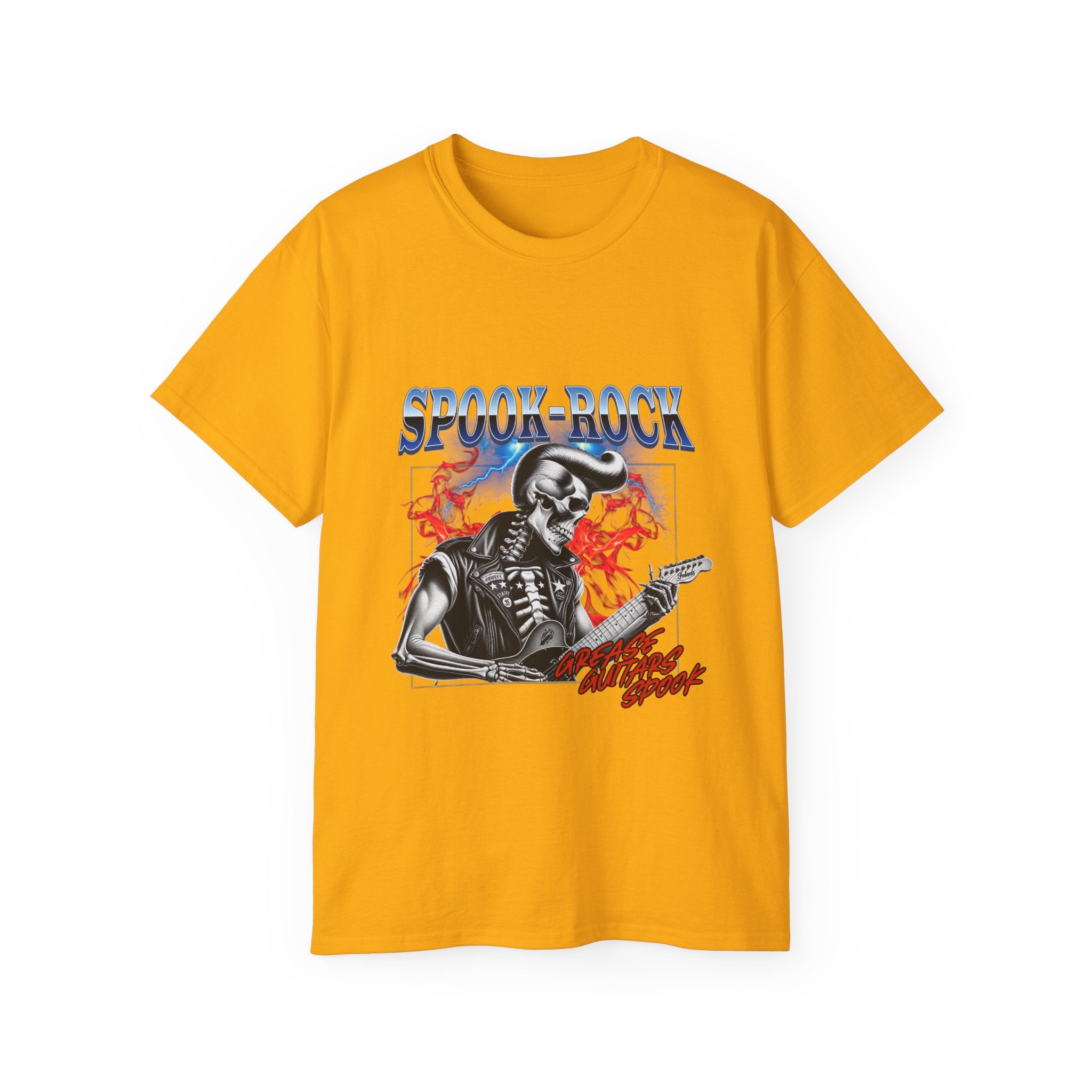 Spook-Rock - Unisex Cotton Tee (Front) - Damned Threads